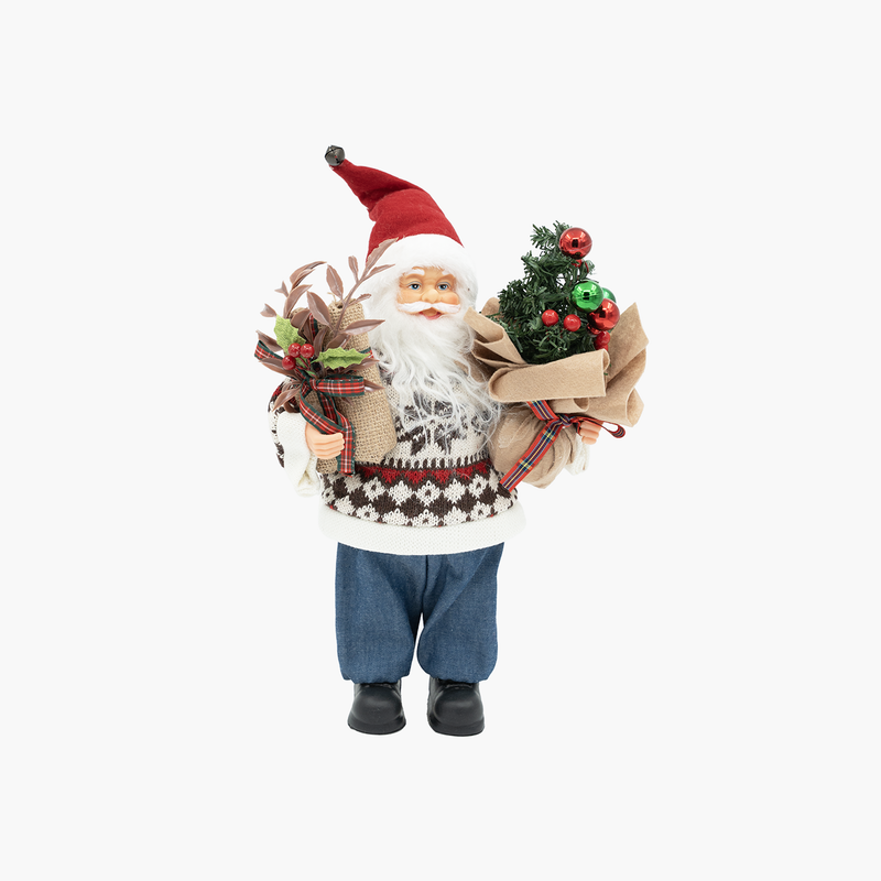 JC HAPPY SUGAR SANTA Oduncu Kazaklı Noel Baba 30cm