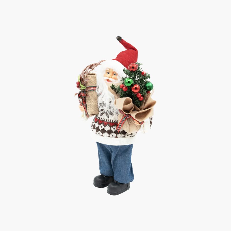 JC HAPPY SUGAR SANTA Oduncu Kazaklı Noel Baba 30cm