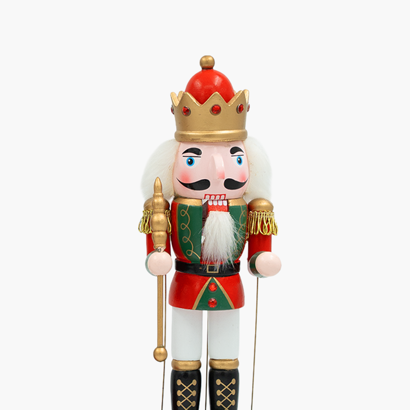 JC Kurmalı Müzikli Kırmızı/Yeşil  Nutcracker 30cm