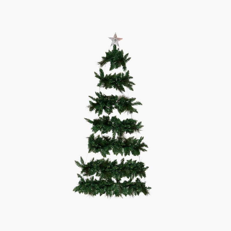 JC Duvara Monte Yılbaşı Ağacı 180cm (Kendinden Led'li)