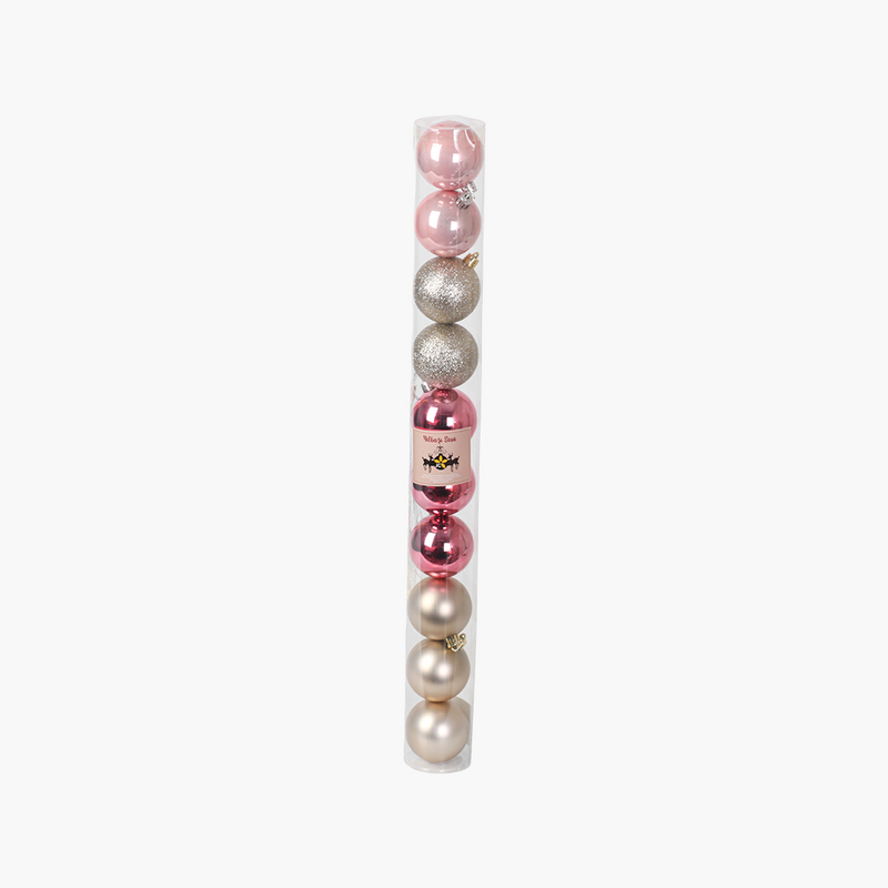 JC Pembe, Altın Premium Ağaç Süsü Seti 6cm (10 Parça)