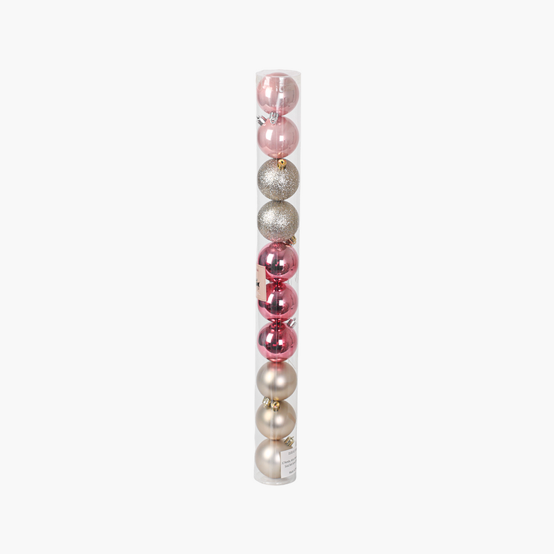 JC Pembe, Altın Premium Ağaç Süsü Seti 6cm (10 Parça)