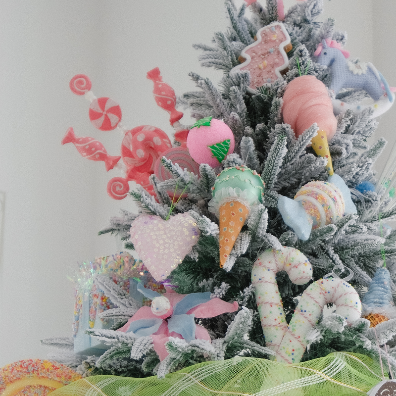 JC HAPPY SUGAR Pembe Payetli Kalp Süs 12cm
