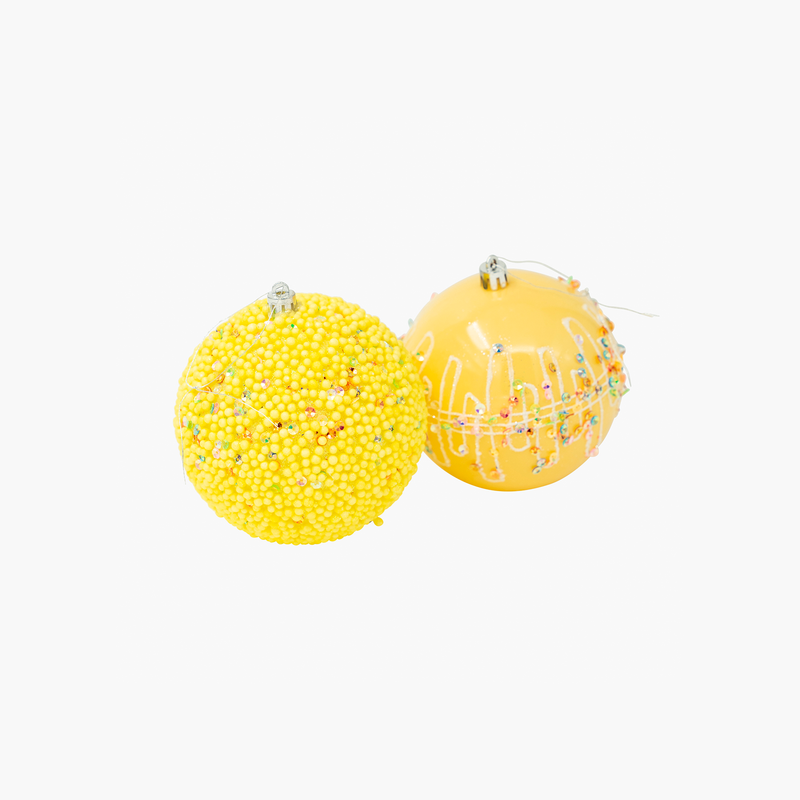 JC HAPPY SUGAR Sarı Ağaç Süsü Seti 10cm (4 Parça)