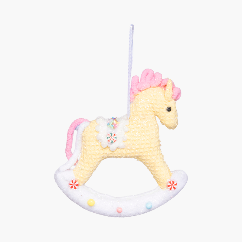 JC HAPPY SUGAR Sarı Sallanan Unicorn Süs 15,5cm