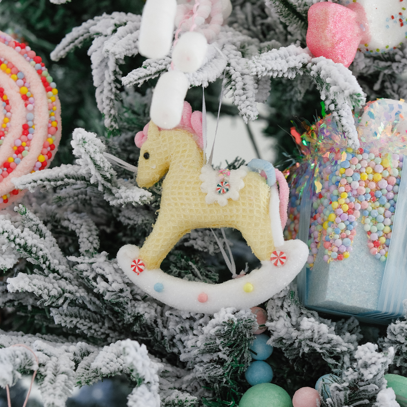 JC HAPPY SUGAR Sarı Sallanan Unicorn Süs 15,5cm