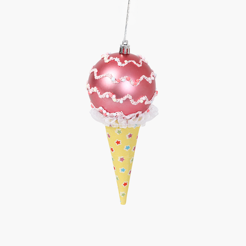 JC HAPPY SUGAR Mor, Sarı Icecream Süs 20cm