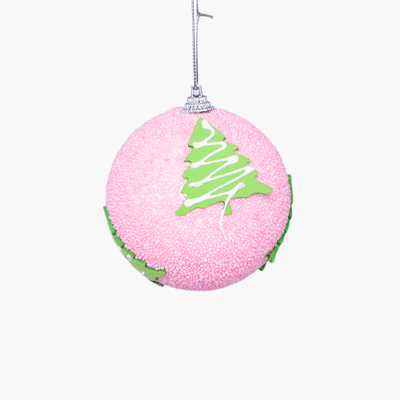 JC HAPPY SUGAR Pembe Top Ağaç Süsü  8cm