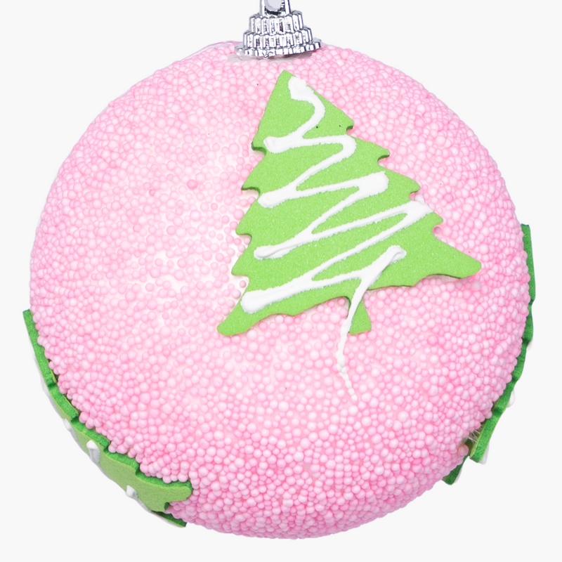 JC HAPPY SUGAR Pembe Top Ağaç Süsü  8cm