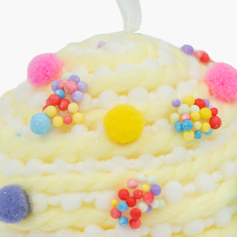JC HAPPY SUGAR Sarı Cupcake Süs 9x9cm