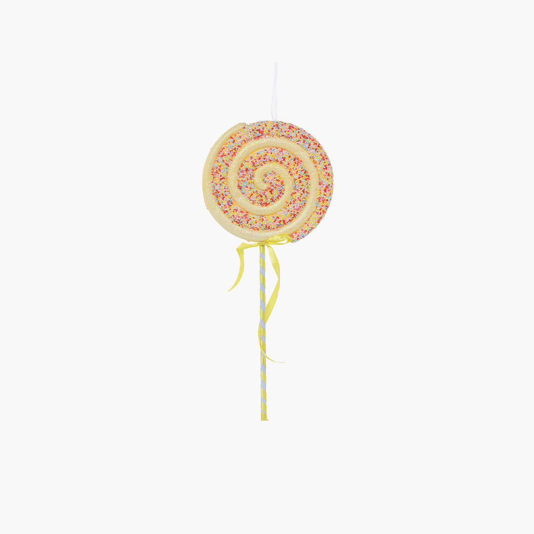 JC HAPPY SUGAR Yellow Lollipop Decoration 20x50cm