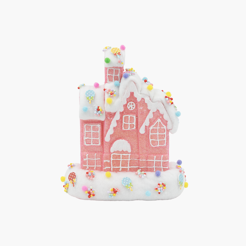 JC HAPPY SUGAR Pembe Şeker Ev Süs 25x31cm