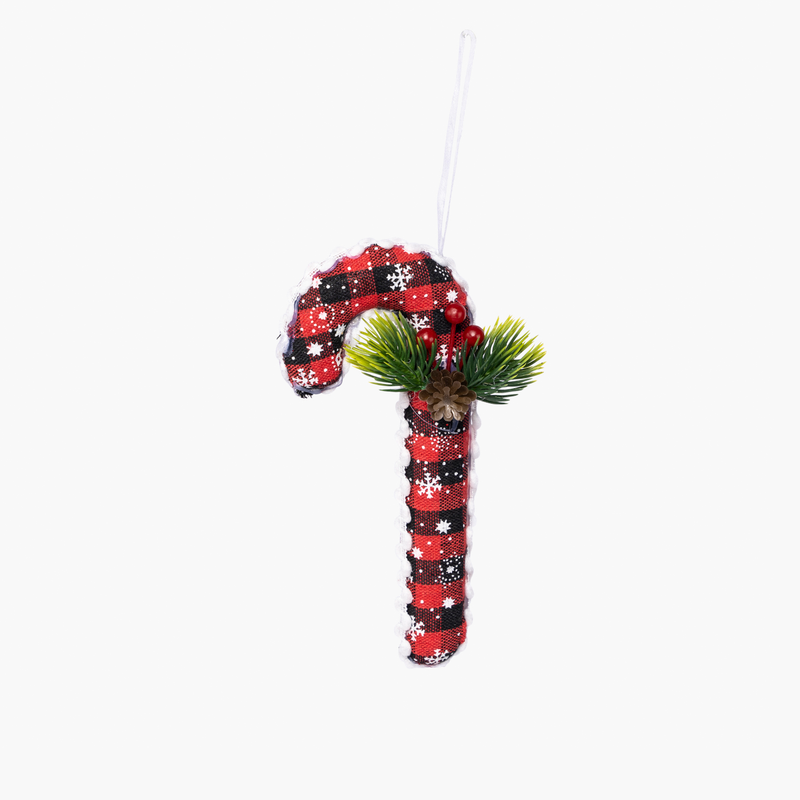 JC Bohem Kırmızı, Siyah Baston Ağaç Süsü 18,5cm