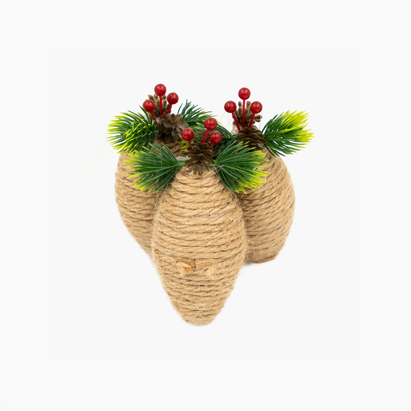 JC Bohem Palamut Ağaç Süsü Seti 12cm (3 Parça)