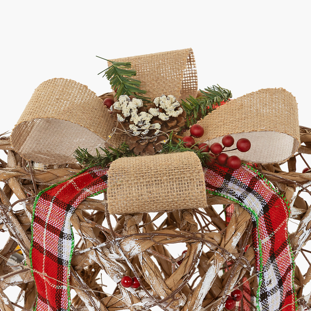 JC Işıklı Kırmızı, Siyah Şeritli Hediye Paket Seti 15+20+25cm (Kendinden Led'li)