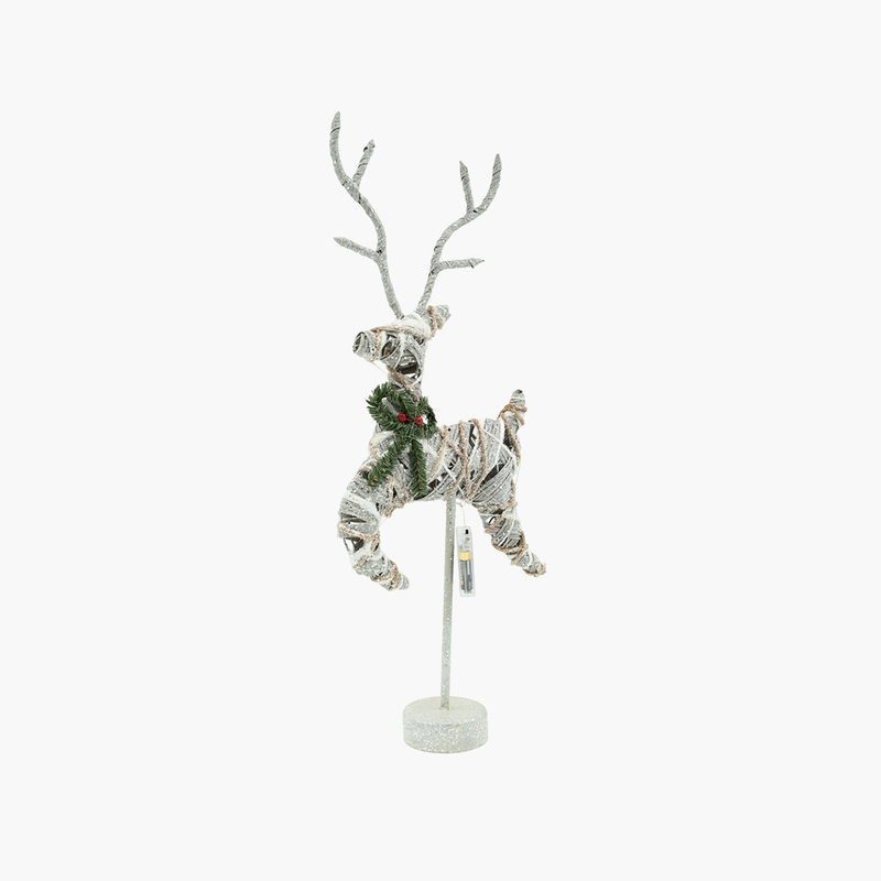 JC Işıklı Geyik Dekor Stantlı 50cm (Kendinden Led'li)