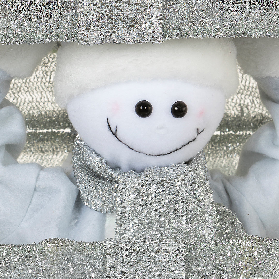 JC Musical and Moving Snowman Silver Gift Package 65cm (with Built-in LED)