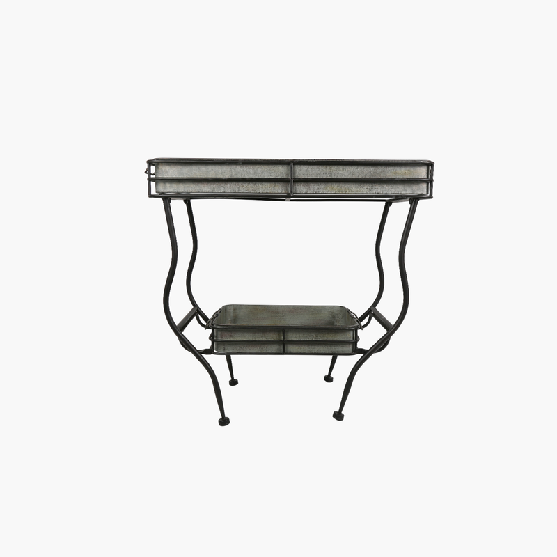 Galvanizli Sunum Sehpa 81X38X78cm