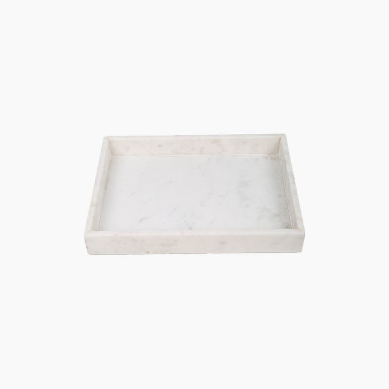 Marble Tray White 35.5X25.5X5cm