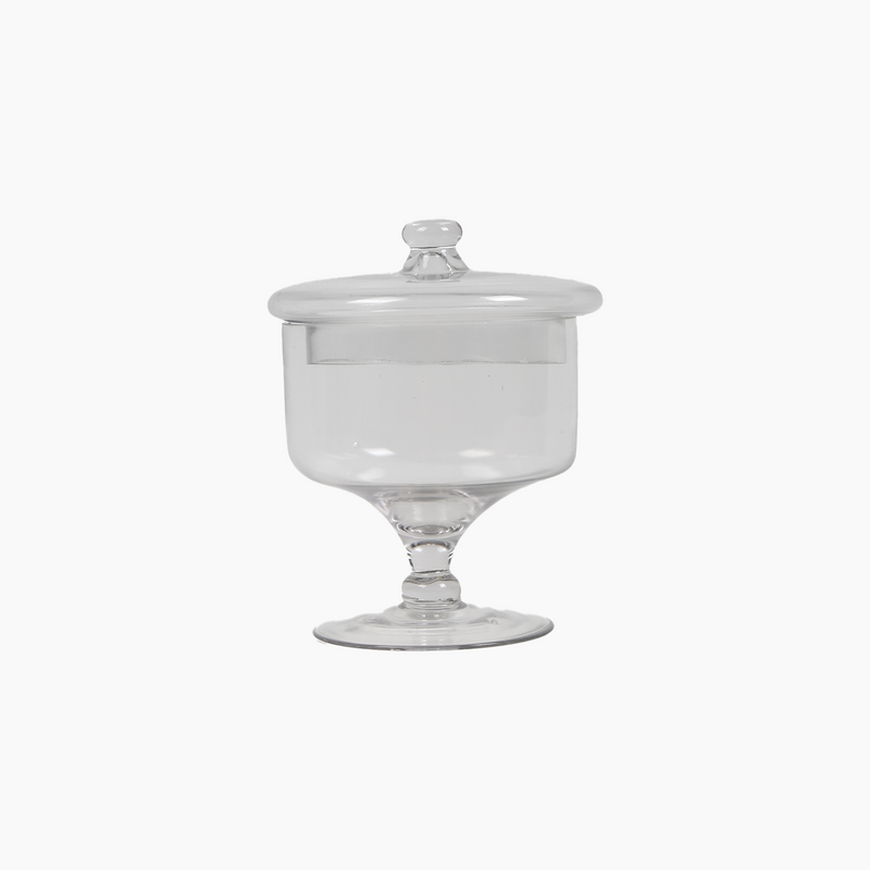 Glass Serving Tray with Lid, L 18.5X21.5X26cm