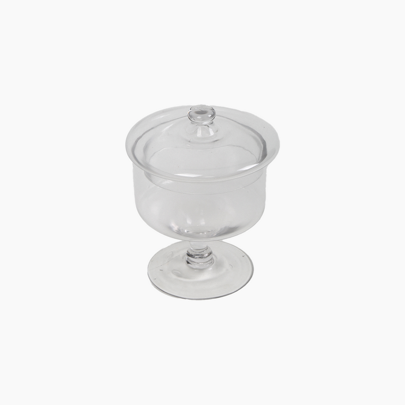 Glass Serving Tray with Lid, L 18.5X21.5X26cm