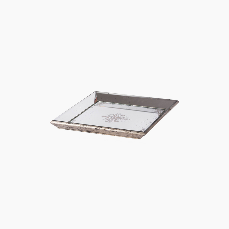 Rectangular Mirrored Tray 51x51x5cm