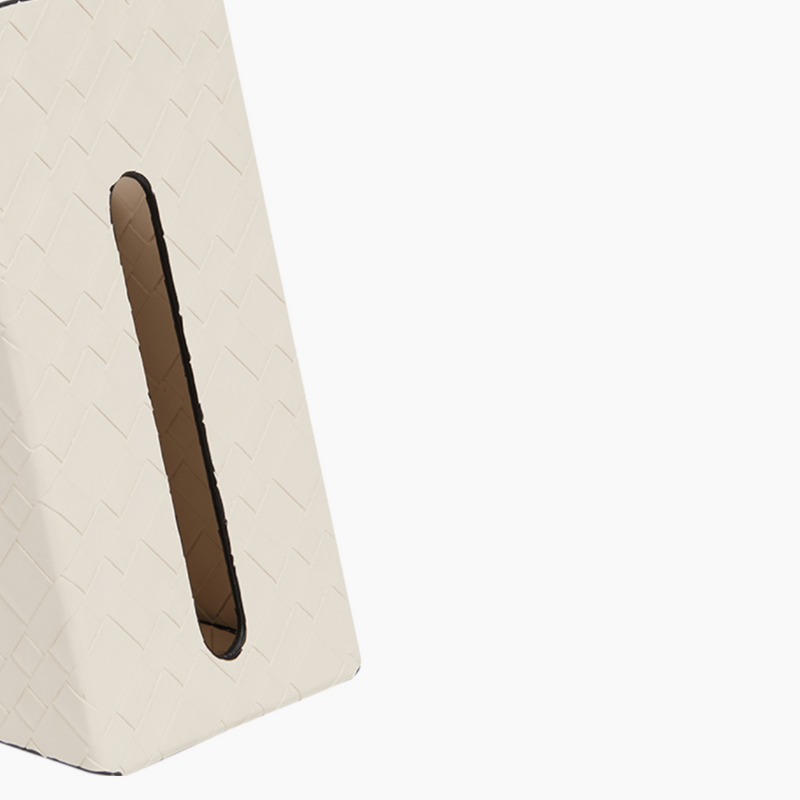 Tall Drawstring Napkin Holder, Beige, 12.5 x 10 x 22.5 cm