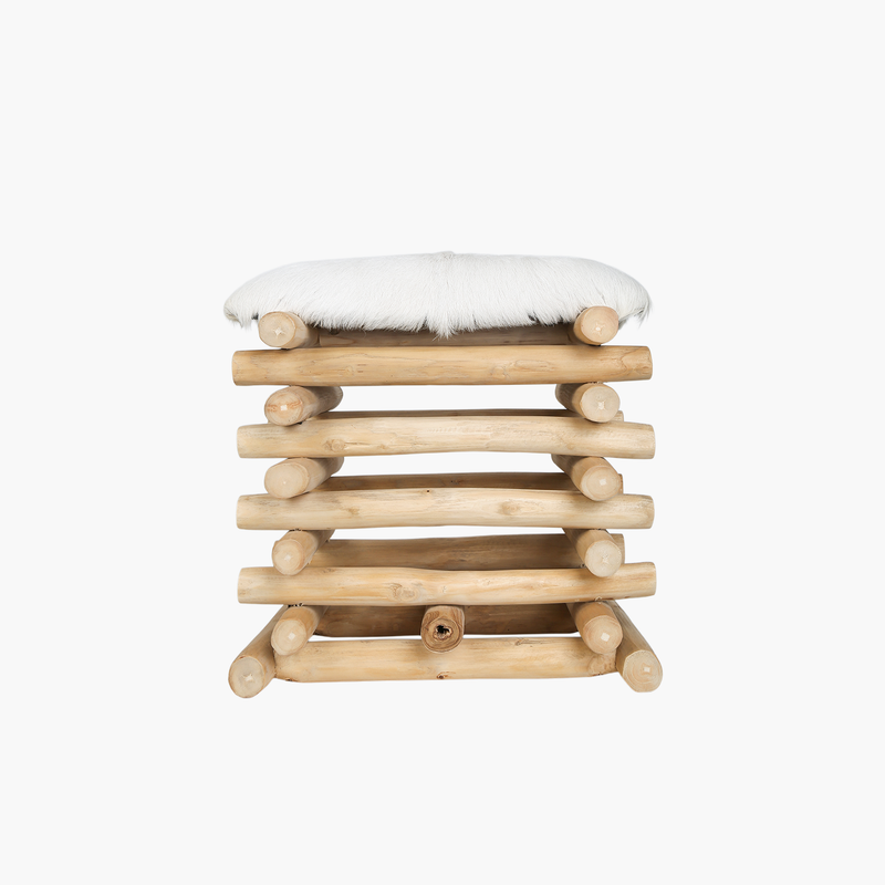 Zimba Stick Ahşap Pöstekili Puf