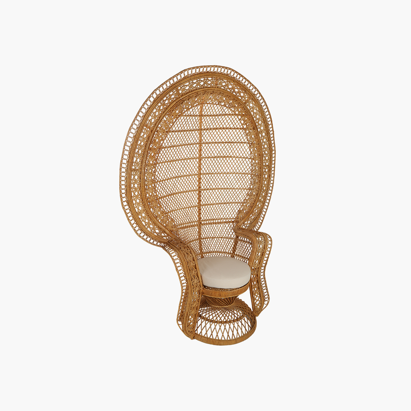 King Peacock Natural Rattan Koltuk 152x80x214cm