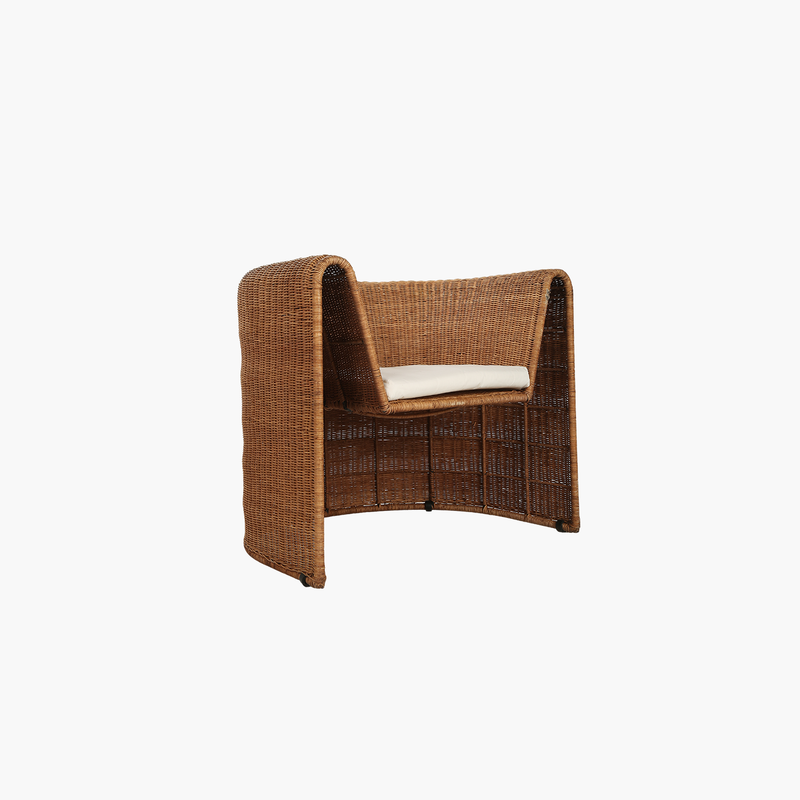 Ornos Natural Rattan Hoover Koltuk