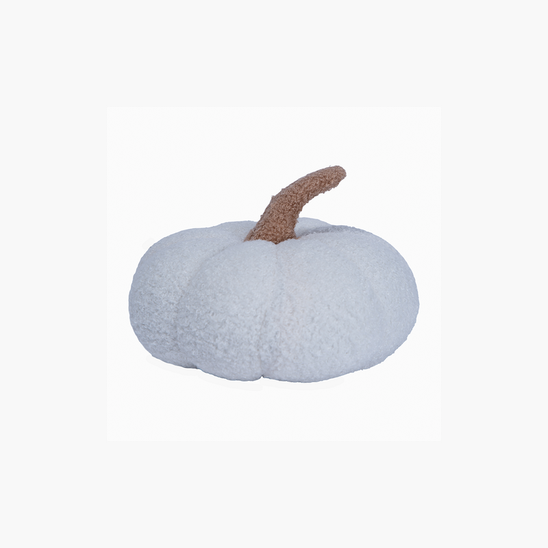 Beyaz Balkabağı Teddy Dekor 35x10cm