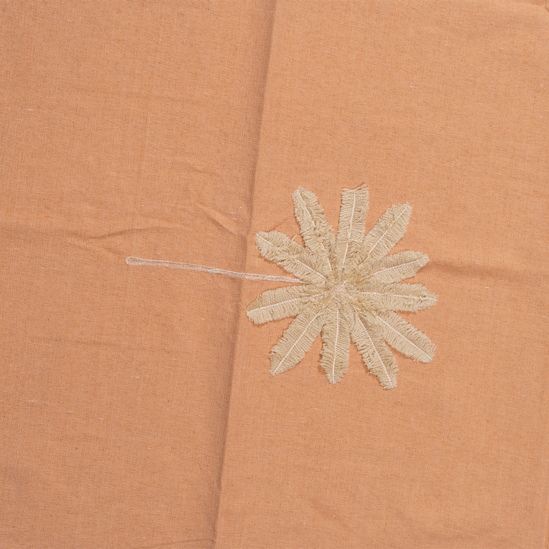 Keten Palmiye Desenli Terracotta Pike