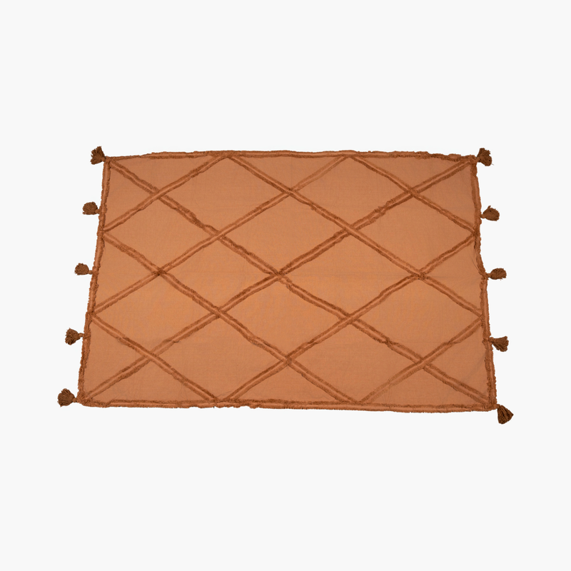 Keten Desenli Terracotta Pike