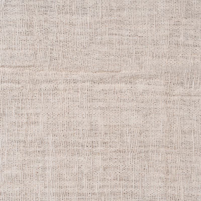 Natural Linen Macrame Quilted Blanket