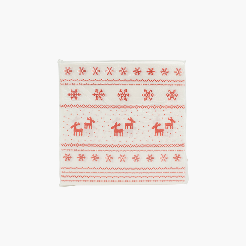 Christmas Peçete Kırmızı Motifli 33cm