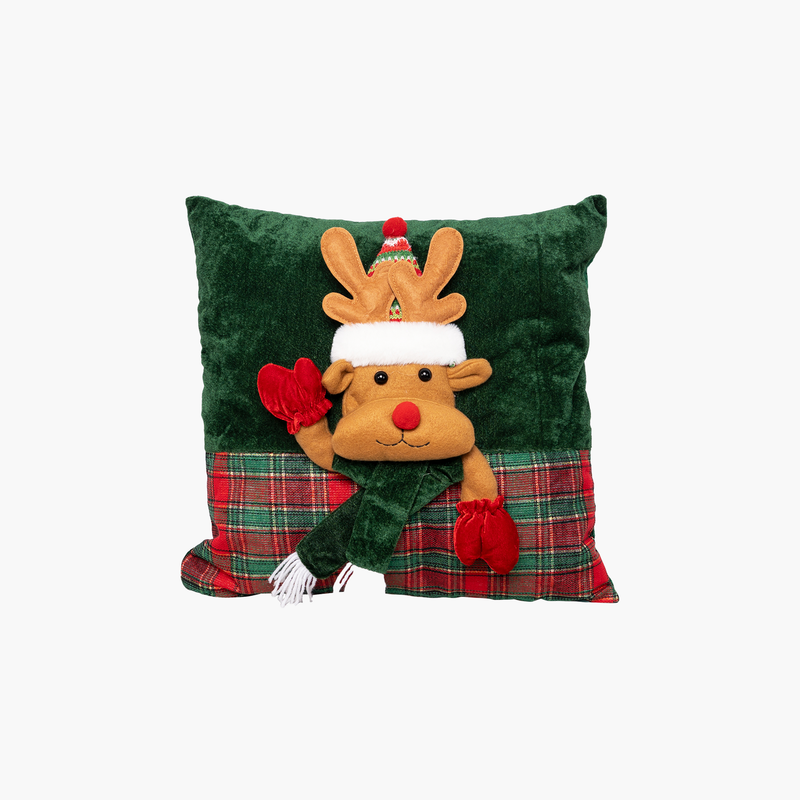 JC  HAPPY SUGAR Yeşil Kadifeli Peluşlu Yastık Kılıf 42cm
