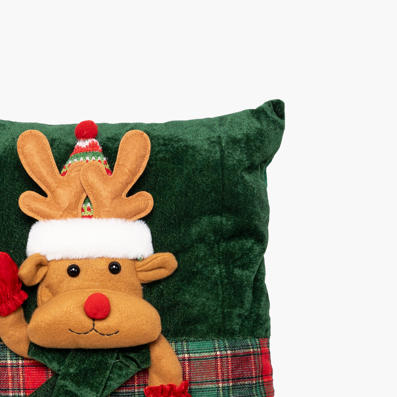 JC  HAPPY SUGAR Yeşil Kadifeli Peluşlu Yastık Kılıf 42cm