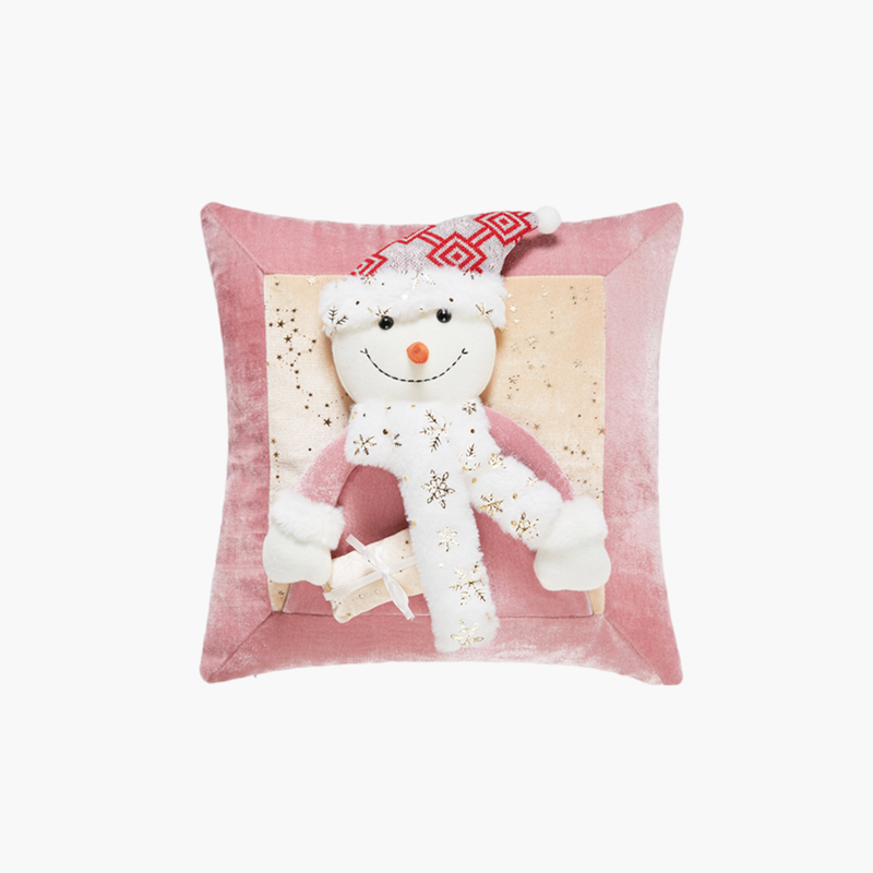 JC  HAPPY SUGAR Pembe Kadifeli Peluşlu Yastık Kılıf 42cm