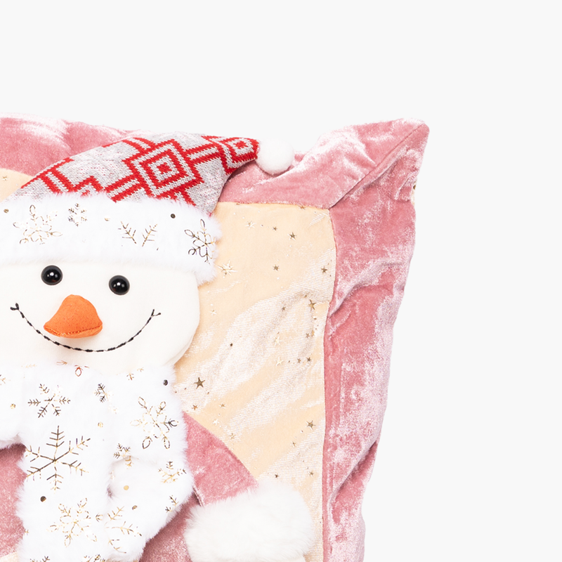 JC  HAPPY SUGAR Pembe Kadifeli Peluşlu Yastık Kılıf 42cm