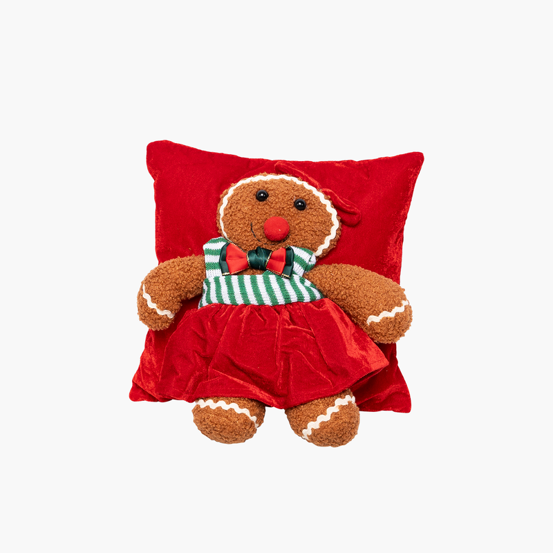 JC  HAPPY SUGAR Kırmızı Kadifeli Cookie Peluş Yastık Kılıf 30cm