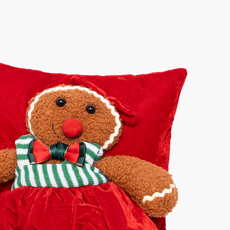 JC  HAPPY SUGAR Kırmızı Kadifeli Cookie Peluş Yastık Kılıf 30cm