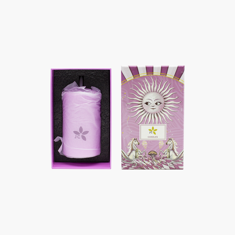 Led Işık Pembe Mum 12,5cm