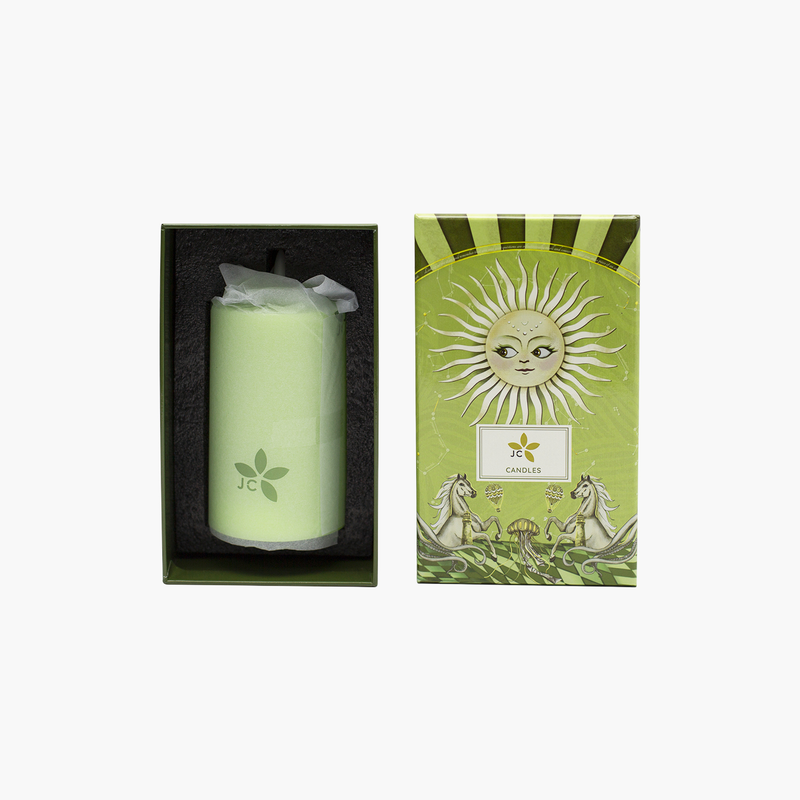 Led Işık Yeşil Mum 12,5cm