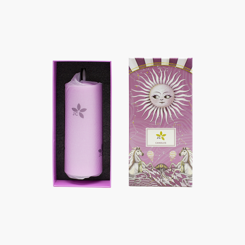 Led Işık Pembe Mum 17,5cm