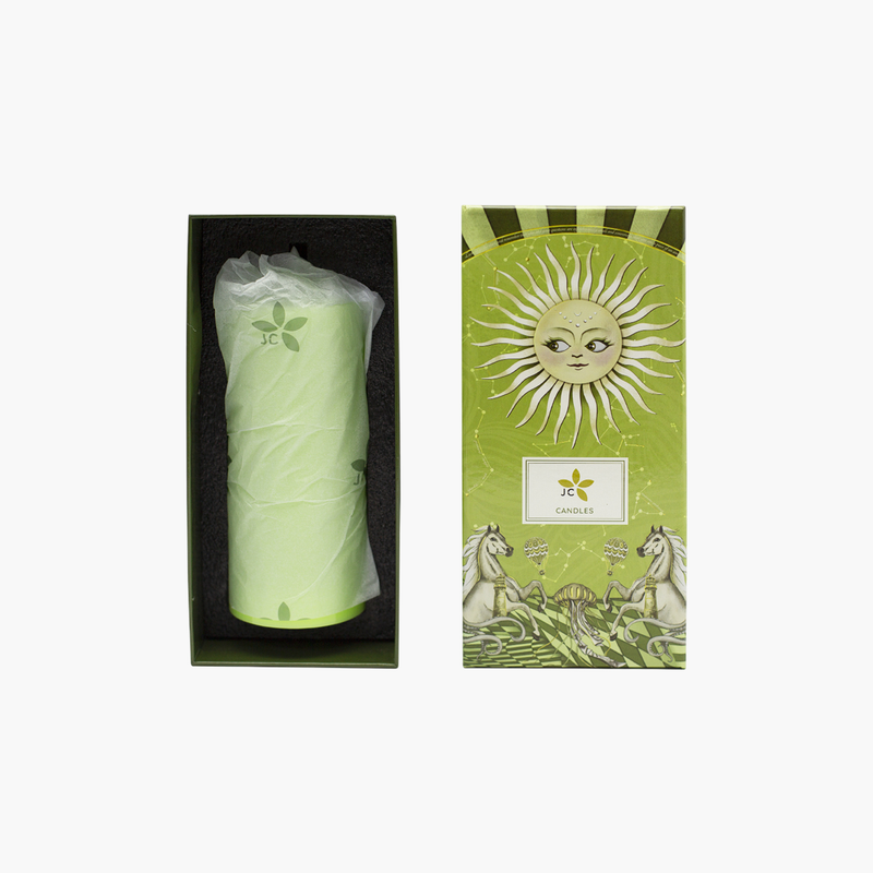 Led Işık Yeşil Mum 17,5cm