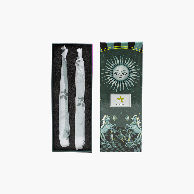 Set Burgulu Led Işık Aqua Mum 22cm 2'li