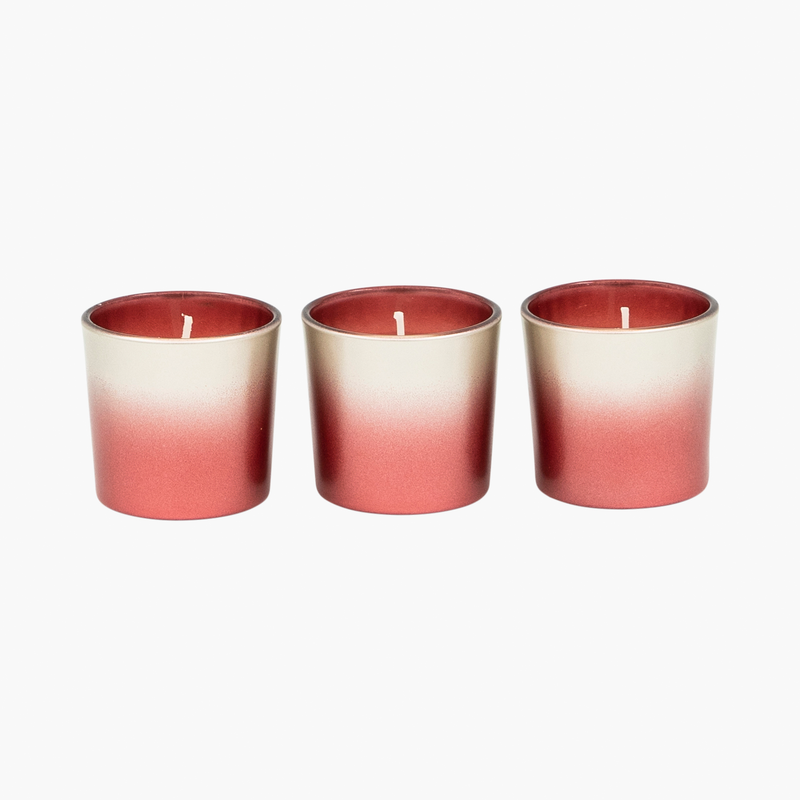 JC X-MAS RED TRIO CANDLE SET