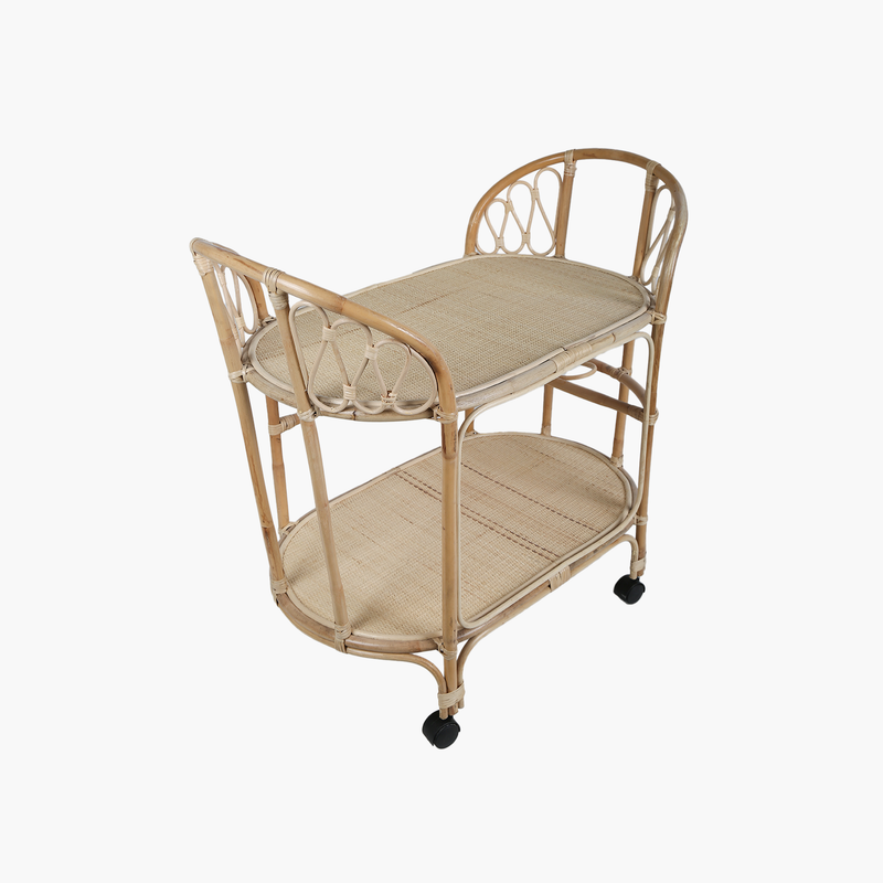 Rattan Servis Araba 91.5X54X86.5cm