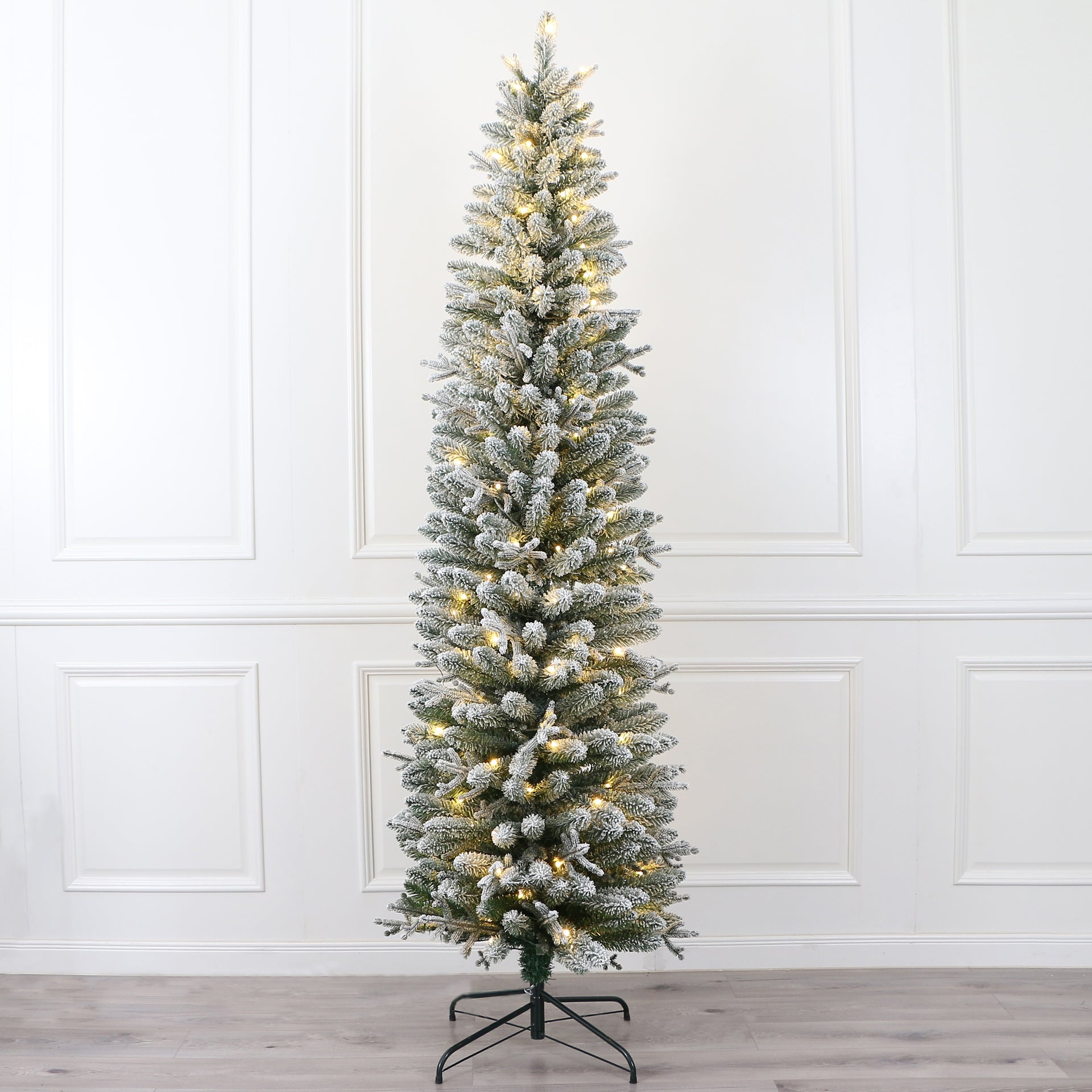 JC Karlı Yılbaşı Ağacı 210cm (Kendinden Led'li)