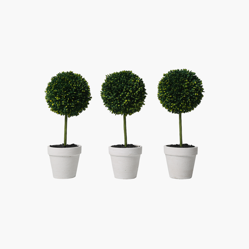 3'lü Bitki Dekor Saksı Set 28.5X10X24cm